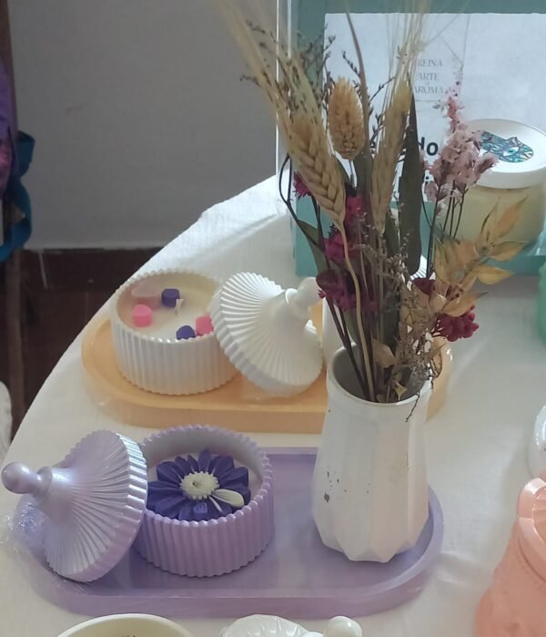 Vela Caramelera y Florero
